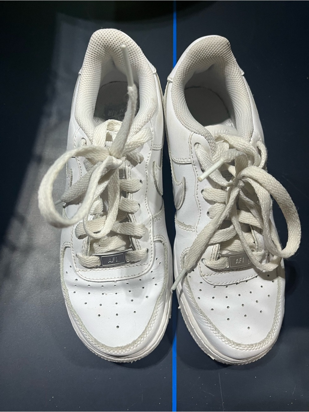 Nike Air Kids White Low-Top Lace-Up Sneakers